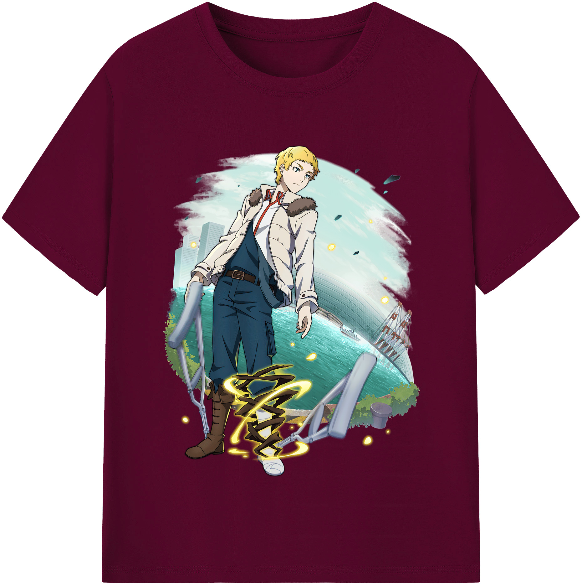 （画像用） 文豪ストレイドッグス Bungo Stray Dogs レディースカジュアルプリントTシャツ（綿100％）